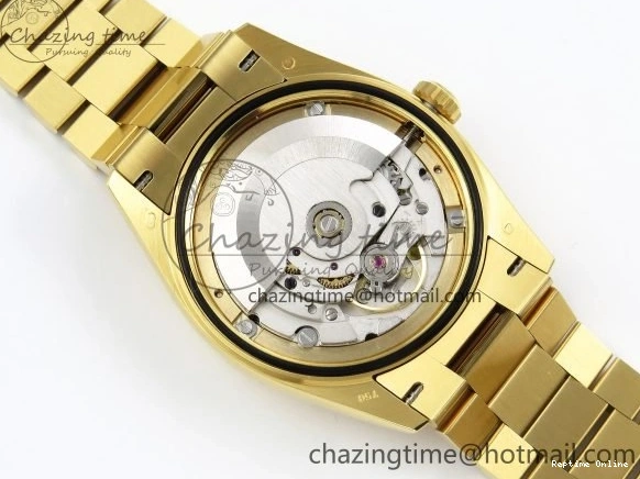 0420 WaterResistant Day Date 36 YG RAF 1:1 Best Edition Brown Oman Dial Diamonds Bezel on YG Bracelet A 1518
